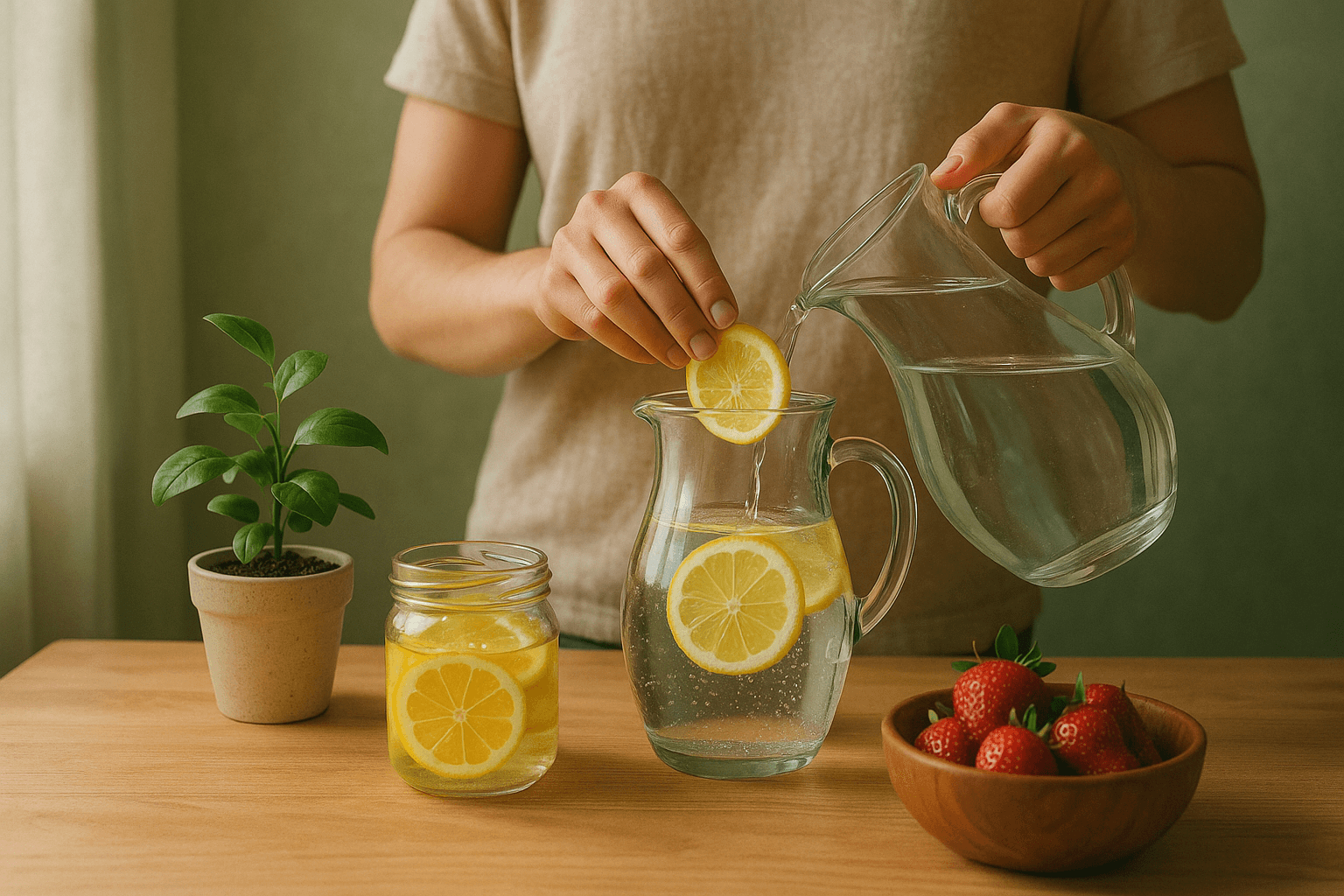 Agua con limon