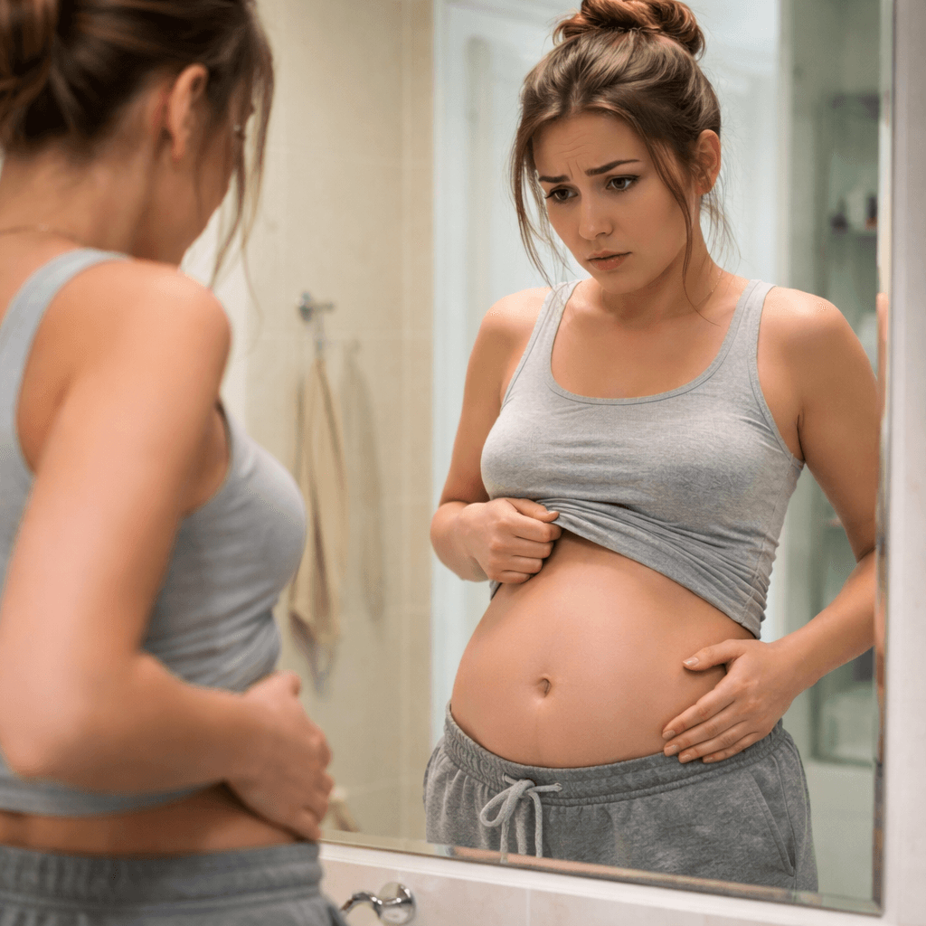 Mujer con digestión lenta